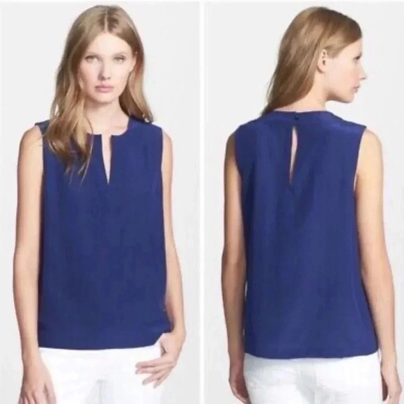 Kate Spade Gemma Sleeveless Silk Tank Blouse Size 4 - Picture 1 of 6